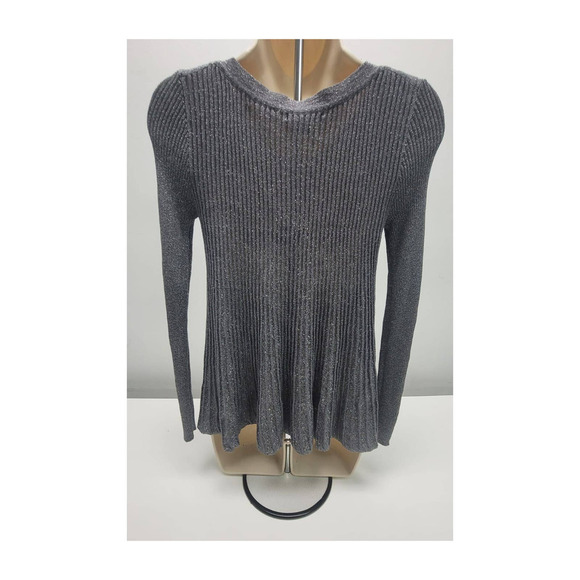 Women's Blouse Pullover Sweater Cable & Gauge Size Small - Gray - Picture 2 of 3
